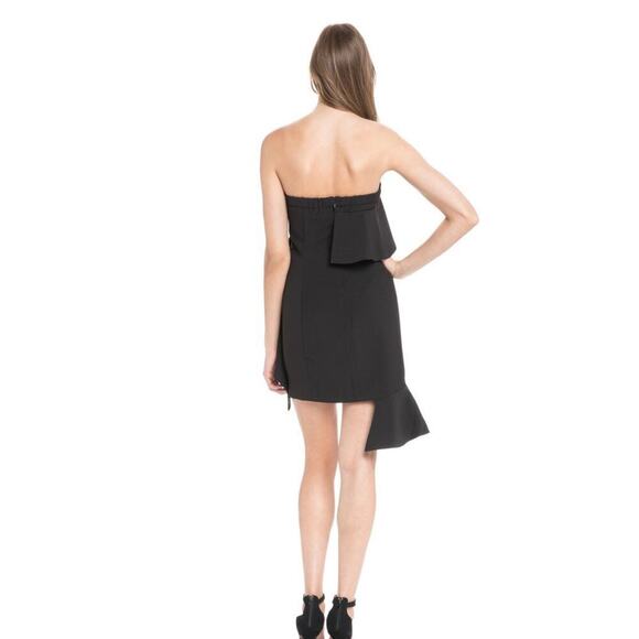 Anthropologie Endless Rose Woman Black Asymmetrical Strapless Dress, Siz… - Picture 2 of 10